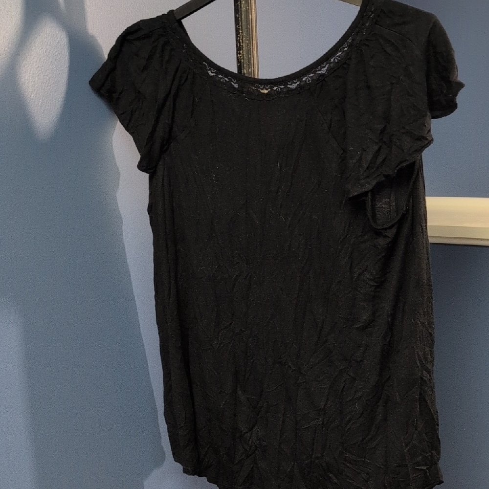 Maurices Black Ruffled Blouse - Picture 5 of 5